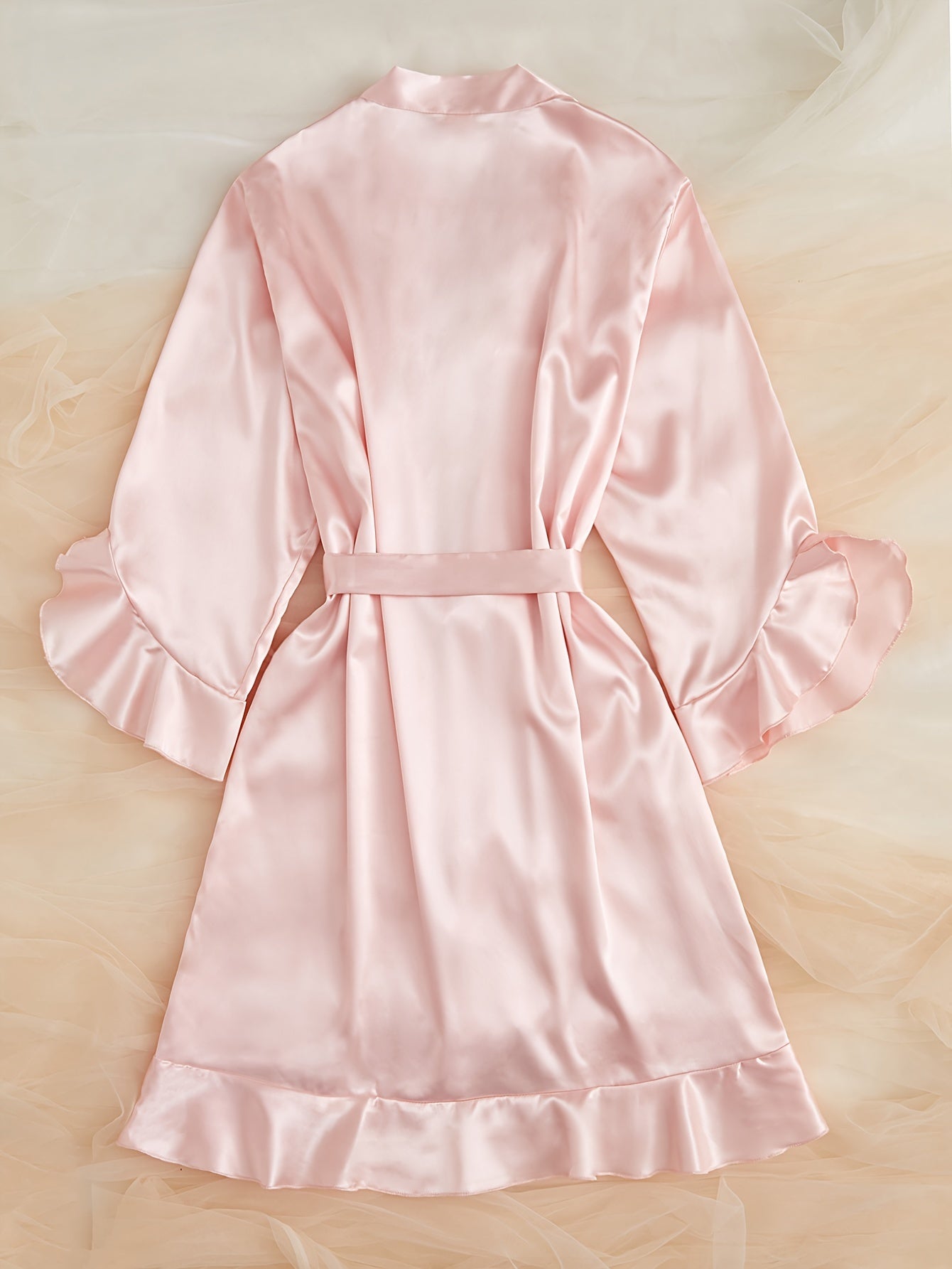 Satin V Neck Robe